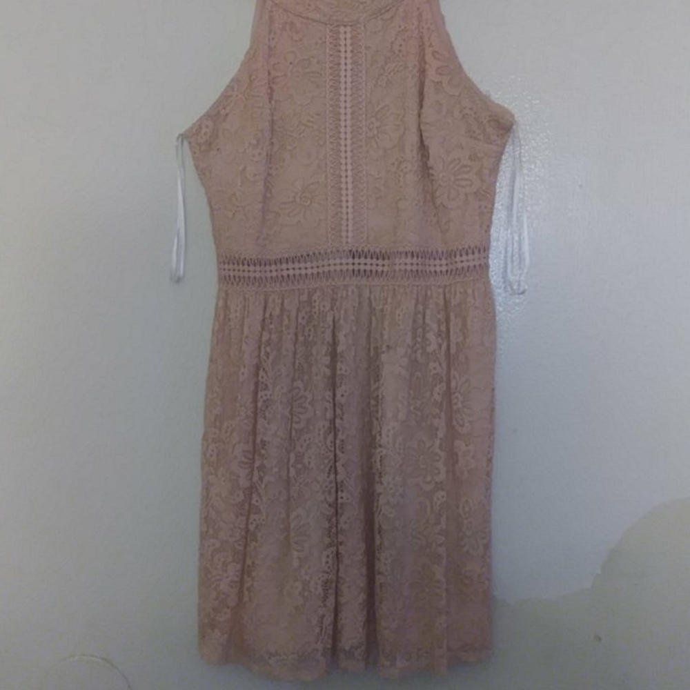 Pink lace dress